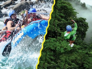 Este combo de rafting y canopy está diseñado para emociones extremas