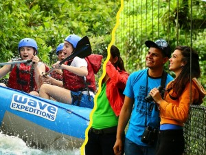 El Combo de aventura de puentes colgantes y rafting está diseñado para alguien que quiera ver la belleza del bosque tropical lluvioso