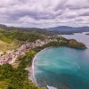 stunning aerial view of Guanacaste coastline and turquoise waters