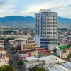 panoramic cityscape of San Jose Costa Rica with mountain backdrop