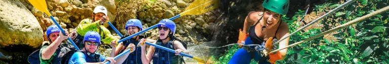 Combo tour with white water rafting and canyoning in La Fortuna, Costa Rica